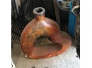 124. Unusual Wooden Heart Shape Vase