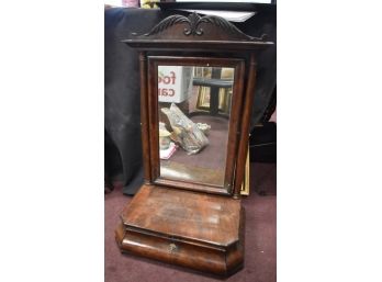 84. Victorian Dressing Mirror With Locked Drawer