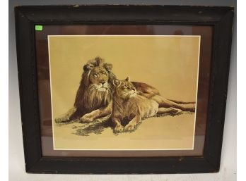 66. Decorator Print Lions