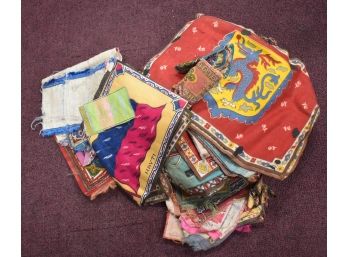 93. Bag Full Of Antique Fabric Patches