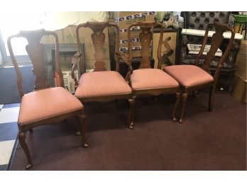 82. Queen Anne Style Mahogany Dining Chairs (4)
