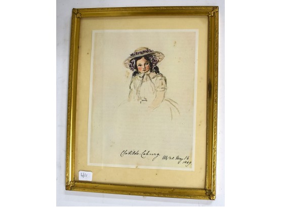 Clotilde Coburg. Print. 1849