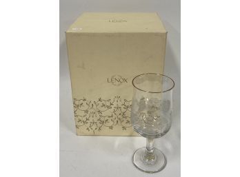 Lenox Set Of 4 Clear Tulip Christmas Wine Glasses (4)
