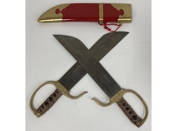 Chinese Butterfly Swords In Sheath