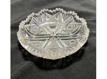 264. Ornate Pattern Glass Bowl, Candy Or Nut Dish