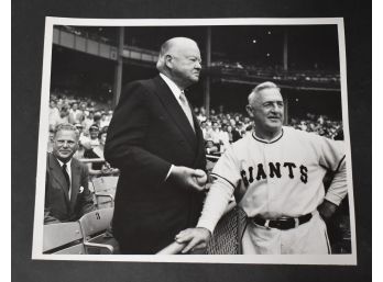 107. Herbert Hoover With NY Giants Manager.