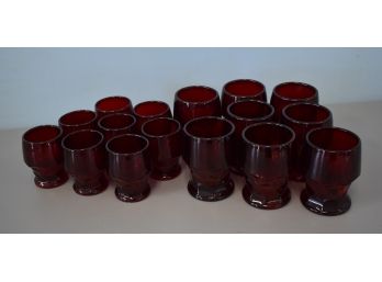 67. Ruby Red Drinking Glasses (16)