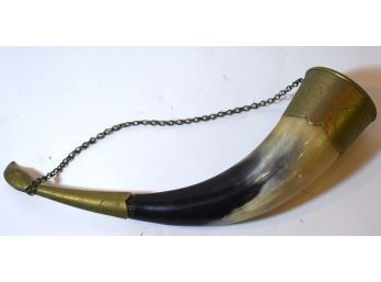 114. Antique Horn Drinking Vessel
