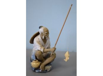 43. Glazed Terracotta Figure: Fishermen