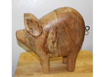 97. Figural  Butcher Block Pig