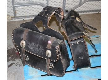 95. Leather Saddle Bags