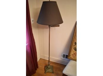 48. Antique Cast Iron Floor Lamp .Marble Base