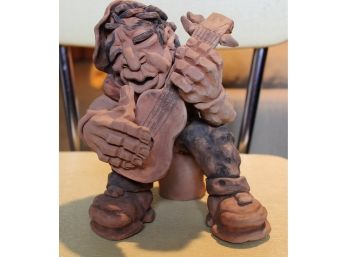 66. Whimsical  Clay Figure 'Musician'