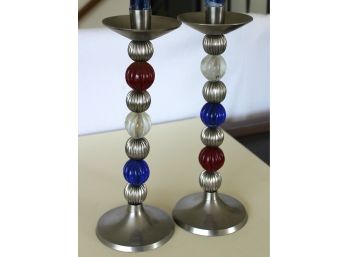 89. Red White And Blue Candle Sticks