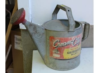 163. Antique Cream City Water Can And Other (2)