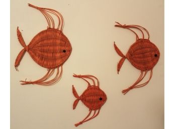 73. Whicker Wall Hanging Fish  (3)