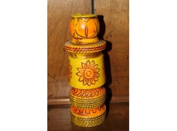 59. Painted Wooden Candle Stick