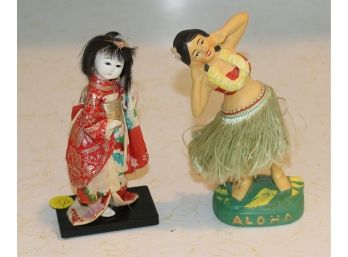 30. Hula And Geisha Girl Figures