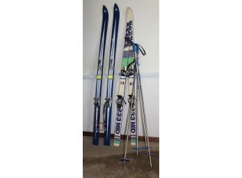 106. Vintage Skis And Poles