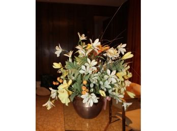 53. Copper Pot With Faux Flowers