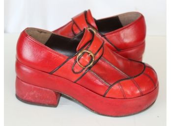 213. Red Platform Disco Shoes