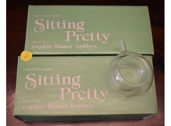 56. Sitting Pretty Hand Blown Napkin Rings (8)