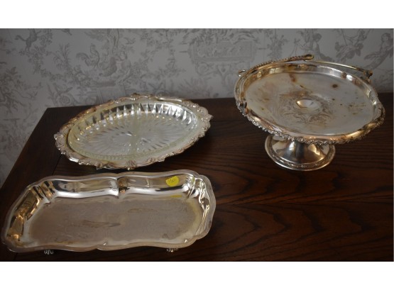 130. Silver Plated Trays And More (3)