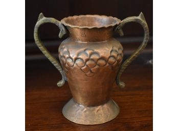 47. Arts And Crafts Style Double Handle Copper Pot