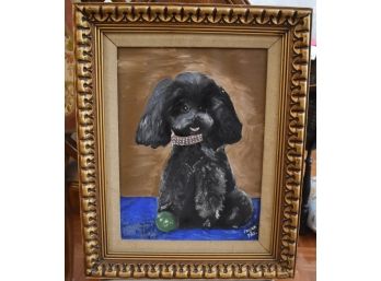 157. Oil On Canvas: Poodle