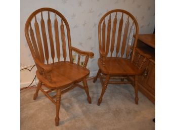 191. Pair Of Oak Arm Chairs (2)