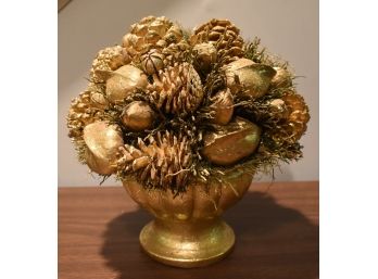 171. Gold Painted Fruit Basket