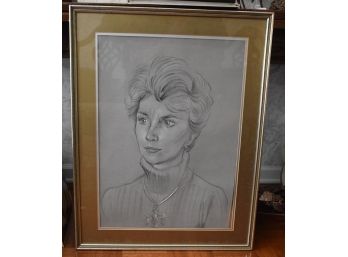 155. Signed Drawing: Portrait Of A Woman