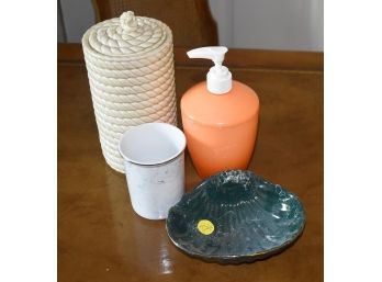 23. Misc Lot Soap Dispenser, Soap Dish And More