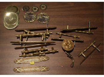 188. Antique Brass Hardware Knobs Etc