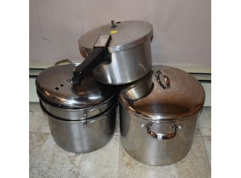 53. Stainless Steel Pots W/lids (2) - Presto Pressure Cooker