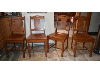 14. Antique Wooden Side Chairs (4)