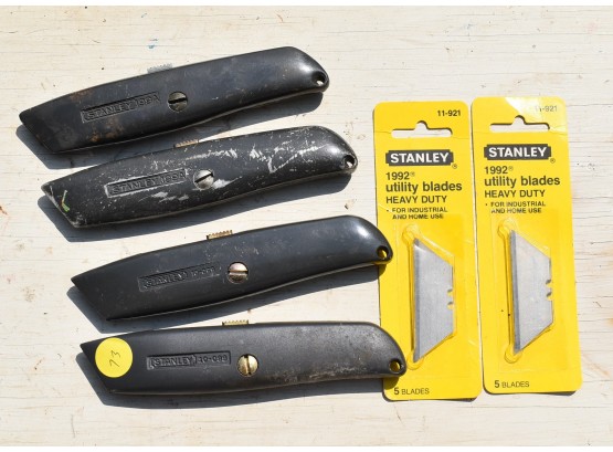 73. Stanley Utility Knives (4) & Blades