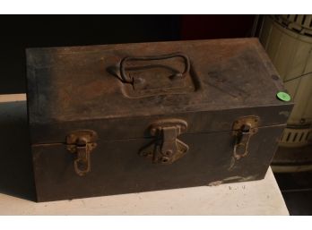 195. Antique Metal Tool Box