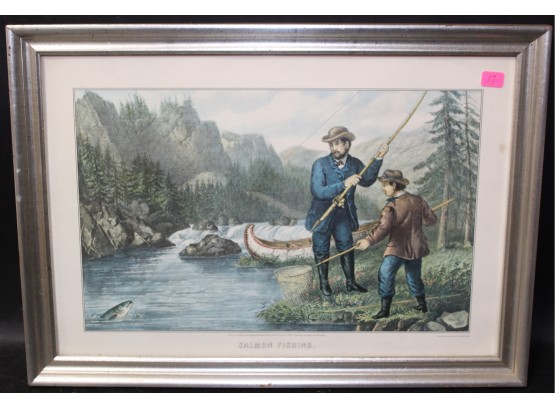17. Currier & Ives 'Salmon Fishing'