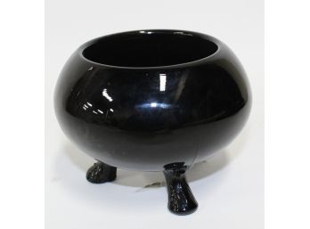 3. Tri-Footed MCM Black Pottery Bowl