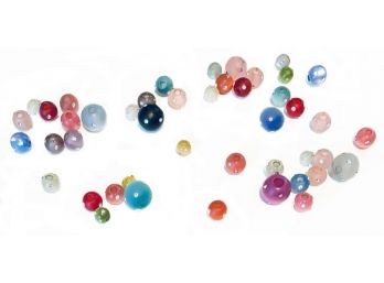 44 Lux, Bond & Green Moonglow Glass Beads In Multiple Colors, Swarovski Crystals, Retired