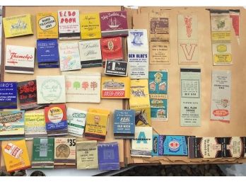 80 Vintage Advertising Matchbook Covers, Circa 1930s-1970s