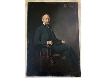 1926 Oil/Board, Artist L.C. Earle (1845-1921), Of Distinguished Gentleman