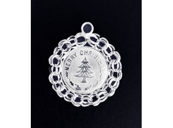 Vintage Sterling Merry Christmas Charm