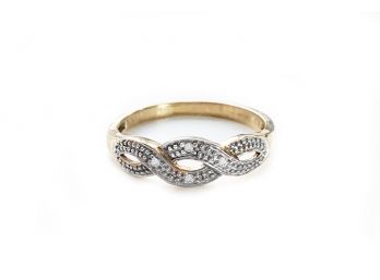 Vintage 10K Gold & Diamond Ring