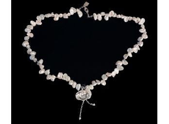 Freshwater Biwa Pearl & Sterling Necklace By 'Desert Heart'