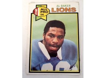 Vintage 1979 Al Baker Detroit Lions NFL Football Card #75 Lot #146
