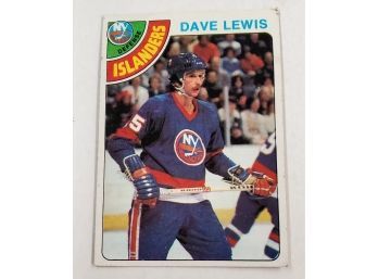 Vintage Topps 1978 New York Islanders Hockey Card Dave Lewis #162 Lot #66