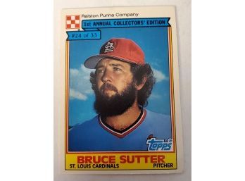Vintage Ralston Purina Company 1st Annual Collectors Edition Bruce Sutter St. Louis Cardinals Baseball Card
