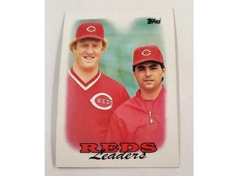 Vintage Topps Cincinnati Reds 1987 Team Leaders Baseball Card #81 Lot #62